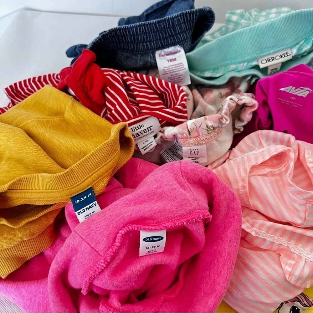 Bundle Lot of 12 Piece Size 6-12 Months Girls Clothing Tops Bottoms Pajama